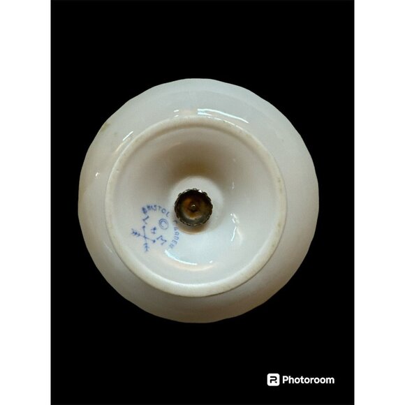 Vintage LIPPER & MANN (L&M) Bristol Garden Pattern Floral Pedestal Candy Dish - Picture 4 of 5